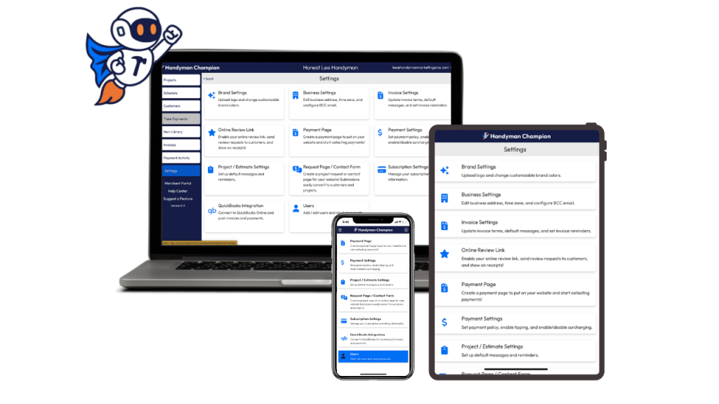 handyman champion crm, handyman business software